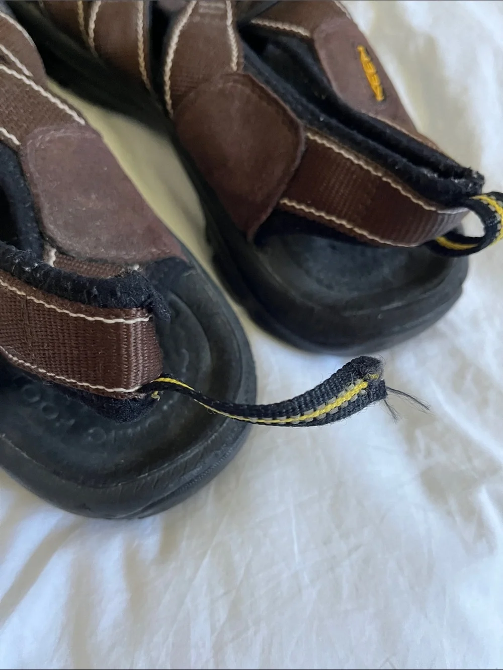 KEEN Newport H2 men's sandals in brown with a bungee cinching system